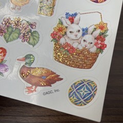 VTG American Greetings •Forget Me Not• Easter Glitter Stickers 2 Sheets AGC