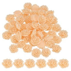20mm Rose Flower Resin Cabochon, 50 Pcs Mini Rose Flower Resin, Champagne