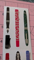 Vintage Mrs Grossmans Stickers Fountain Pens Reflection Collection 1 Strip