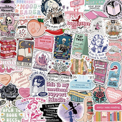 150 Pcs Holographic Romance Book Stickers Waterproof Vinyl for Kindle & Laptop
