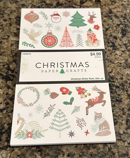 Hobby Lobby CHRISTMAS 2021 Sticker Book 8 Pages Holiday 500+ Pieces