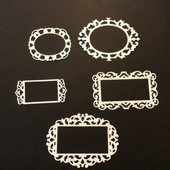 Frames Vintage Labels Borders Die Cut Embellishments 5 Designs Scrapbooks Cards