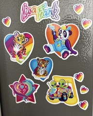 Handmade Magnet Lot Made W/ Lisa Frank Sticker Alien Cheetah Panda 90s Art