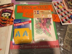 MIXED LOT OF CRAFTS-STICKERS-LETTERS-STENCILS–AND MORE–4 LBS.–#T 17A-5