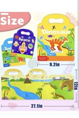 Benresive Reusable Sticker Books for Toddlers, 3 Sets Travel Stickers for Kids