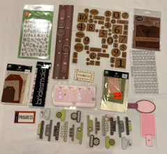 220+ Stickers Dimensional 3D Clear Stamps Alphabet Numbers Novelty Rhinestones