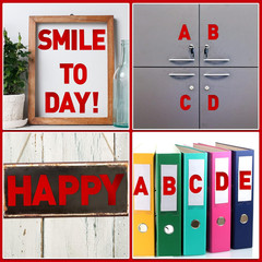 232 Pieces 24 Sheets Red Letter Stickers Large Bulletin Board Letters Poster Sti