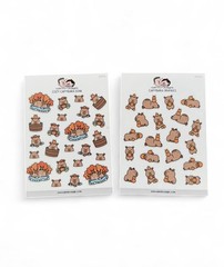 Hubman & Chubgirl Autumn Capybara Sticker set includes Hobonichi Month Kit