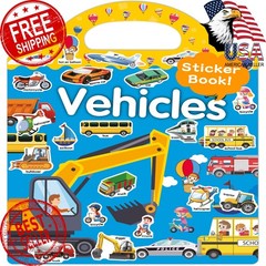 Benresive Reusable Sticker Book Vehicle