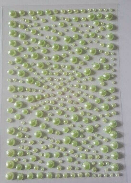 CraftbuddyUS 325 MINT Pearl Self Adhesive Diamante Rhinestone Gems