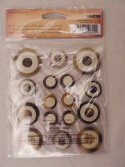 Nostalgiques 3-D Antique Button Stickers Scrapbook Embellishments Cards Lot 8M