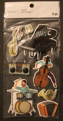 New Recollections scrapbook stickers MUSIC piano cello drums recital accordian