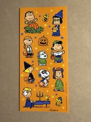 Peanuts Gang Snoopy Halloween Pumpkin Stickers Sticker Sheet Schulz Orange Costu