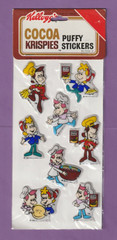Vintage KELLOGG’S COCOA Krispies PUFFY Stickers