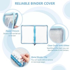 Sticker Organizer Binder Storage Book A5 Reusable Sticker Book Collecting Hol…