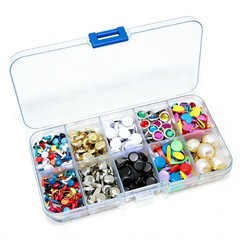 500 PCS Mixed Style Size Metal Brads Kit Colors Paper Fasteners Round Pin