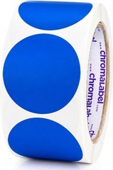 Color Coding Labels 500/Roll, 2″ Blue Dot Stickers, Writable