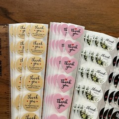200pcs Cute Thank You Stickers 1 inch Small Business Decorate Envelopes Sealing