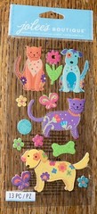RARE Jolees Dog PUPPY LOVE Cat Kitty Kitten Butterfly Friend Flowers 3D Puppies