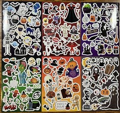 150+ Halloween Stickers 6 Sheets Scrapbook Crafts Skeleton Vampire US Seller