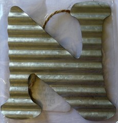 WAVY METAL LETTER “N” ArtMind Alphabet•Upper-Case•Monogram •Word•Journaling•