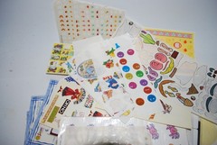 Vintage 90s Sticker Partials & Cut‑Up Singles – Mixed Brands/Years – As‑Is Lot