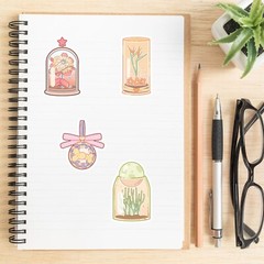 50pcs Jar Stickers, Mason Drink Tube Coffee popsicle, Waterproof, 148