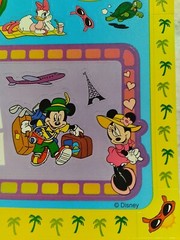Vintage Sandylion Photo Scrapbook Stickers Mickey Mouse Minnie Vacation Roadtrip