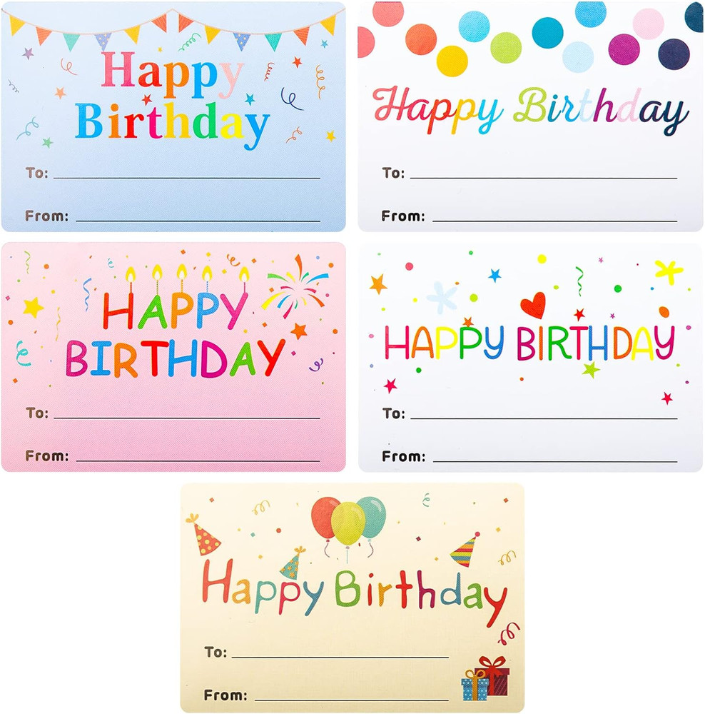 Happy Birthday Name Stickers – 100 Pcs 3X2 Inch Self-Adhesive Birthday Present S