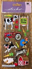 STICKO At The Farm Animals TRACTOR Barn Cow Chicken Pig Dog Goat Corn Carrot