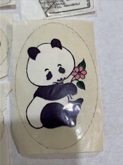 Vintage 80’s Stickers Sticker Lot Clear Frog Butterfly Rainbow Panda Collectible