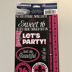 Reminisce Die Cut Sticker Sheet ~ Signature Series – Sweet Sixteen