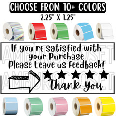 THANK YOU STICKERS 2.25″ LABELS SEALS FEEDBACK REVIEW SHOP SCRATCH RESISTANT