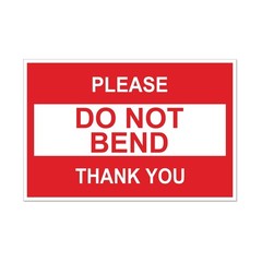 300 Count Do Not Bend Sticker Labels – 3×2 Inch Rectangle for Shipping & Handlin