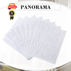 Clabby 8 Sheets Letter Stickers Vinyl Alphabet Numbers 1 Inch, White