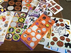 Lot of Vintage Halloween Stickers – Eureka Hallmark AGC Sandylion Partial Pages