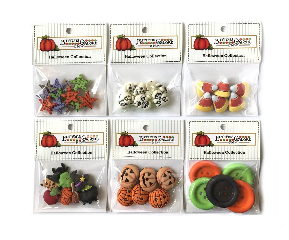 Buttons Galore 50+ Assorted HALLOWEEN Theme Buttons Set for Sewing & Crafts