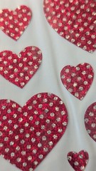 Vintage Stickers Hearts Valentine Sparkle Paper Magic Group New In Pack 1 Sheet