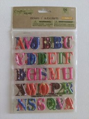 Set of 2 Crafter’s Square Puffy Multicolor Stickers Dot Star Butterfly Paw Print