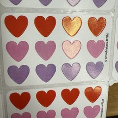 SmileMakers Pink Heart Red Heart Purple Heart Minis Mod 3×2” Tear Off Sets Read
