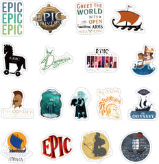57PCS Epic the Musical Stickers Pack Vinyl Aesthetics Stickers for Scrapbooking,