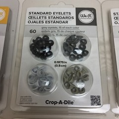 Lot of We R Memory Keepers Standard Eyelets for Scrapbooking, Yellow, Grey, More