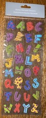 Recollections Colorful Epoxy Alphabet Letters 2 Sheets Card Scrapbook Sticker 3D
