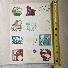 Vintage 80s Stickers Unicorn Made To Trade 2 Sheets