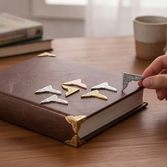 80 Pcs Metal Book Corner Protector, 4 Colors Vintage Iron Book Corner Protect…