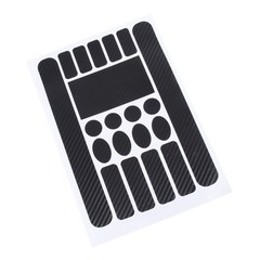Bicycle Frame Protector Set Carbon Fibre Durable Vinyl Stickers Black