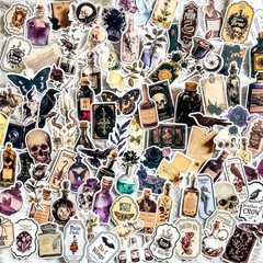 Vintage Medieval Apothecary Potion Labels Stickers – 100 Pcs Gothic Dark Dark…