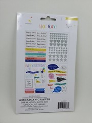 CR6 American Crafts Crate Paper Hooray! 153 Birthday Stickers New