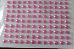PINK Gemstone Jewel Glitter Facet Cut Sticker Embellishments Assortment Lot of 9