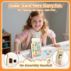 Magnetic Reward Jar for Kids, 25 Star Tokens, Classroom Behavior Chart